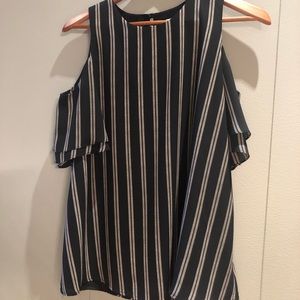 Veronica M Striped Blouse Top